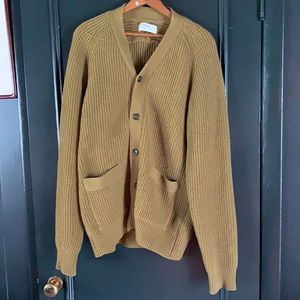 Men’s chunky knit professor fisherman sweater cardigan M